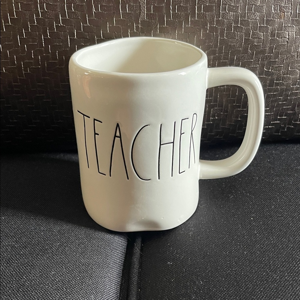 Rae Dunn White 'Teacher' Mug
